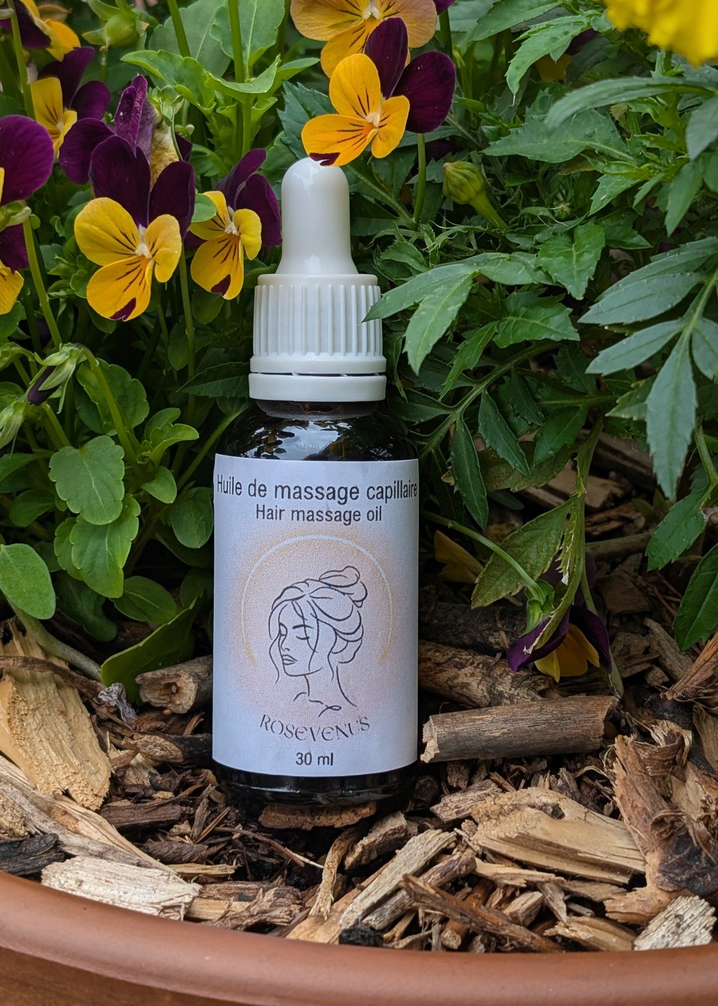 Huile de massage capillaire - Pousse de cheveux avec l'énergie d'Aphrodite