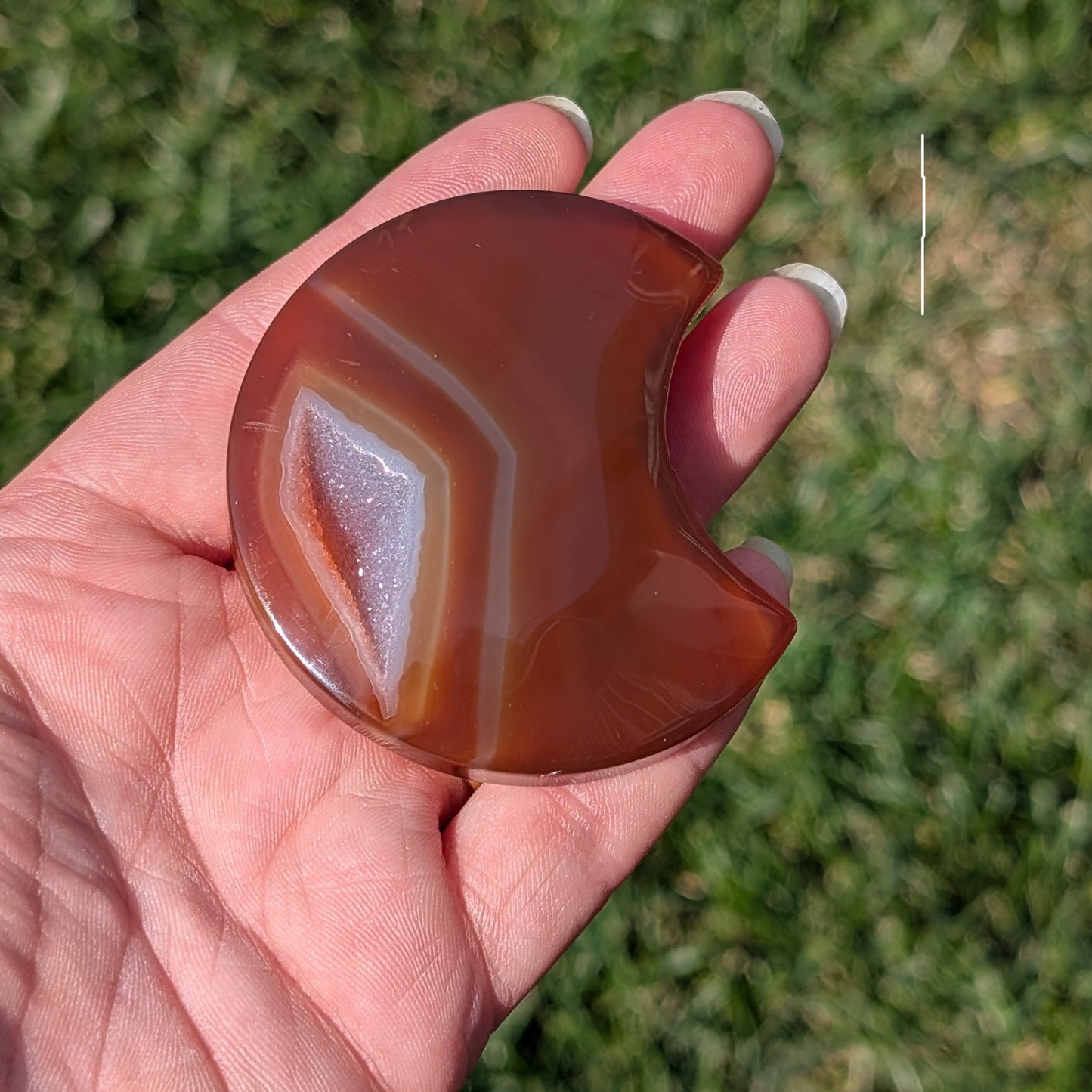 Carnelian (Agate druzy) - Lune