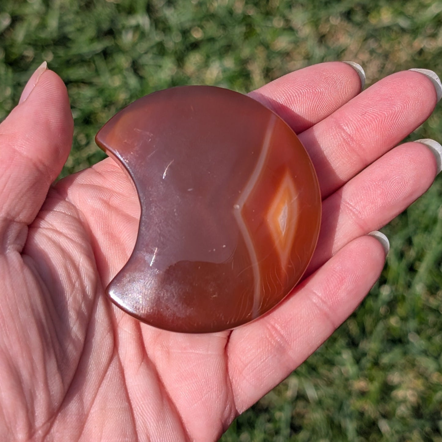 Carnelian (Agate druzy) - Lune