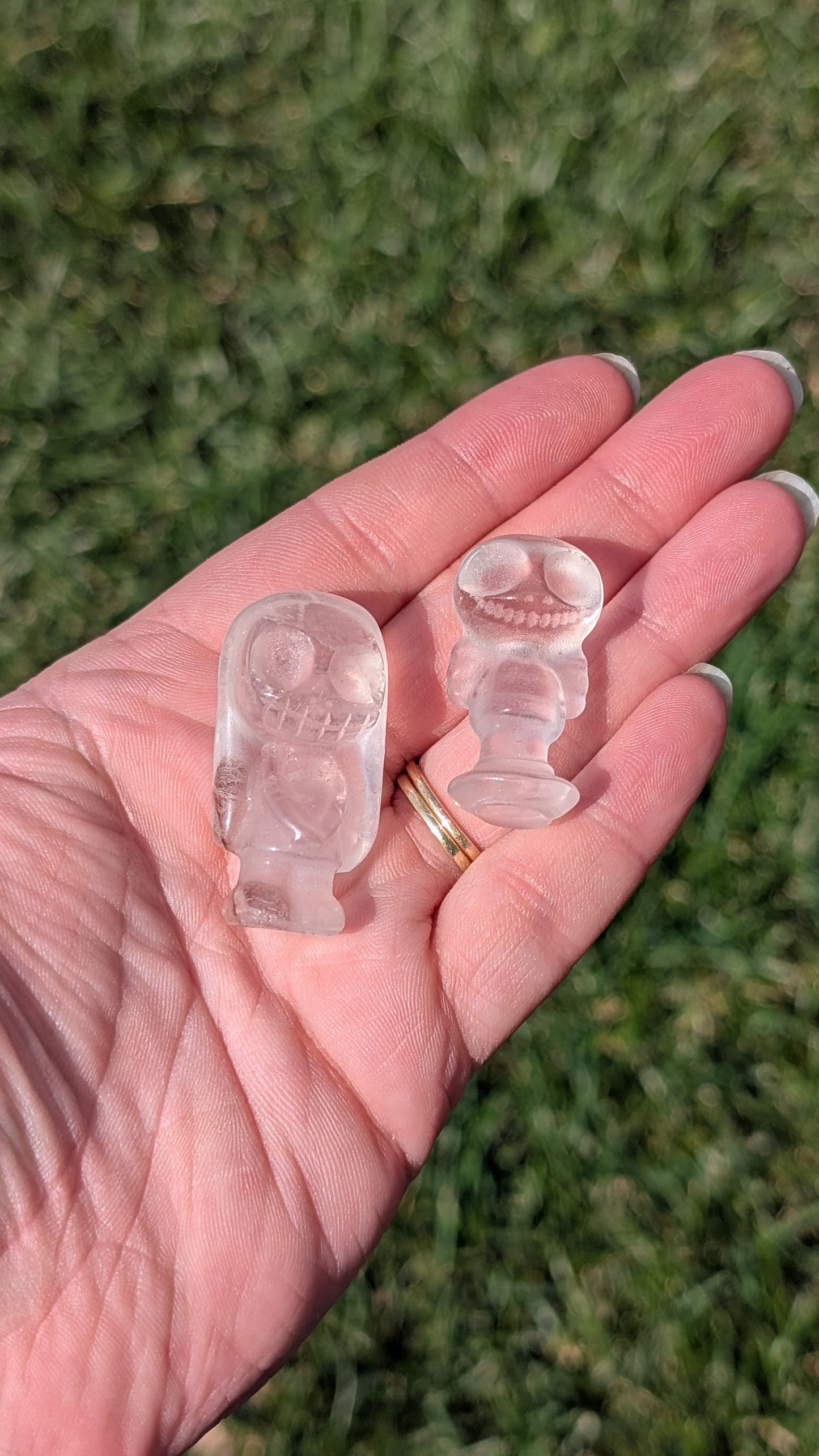 Quartz - DUO Jack & Sally Skellington Crystal Carving Nightmare Before Christmas