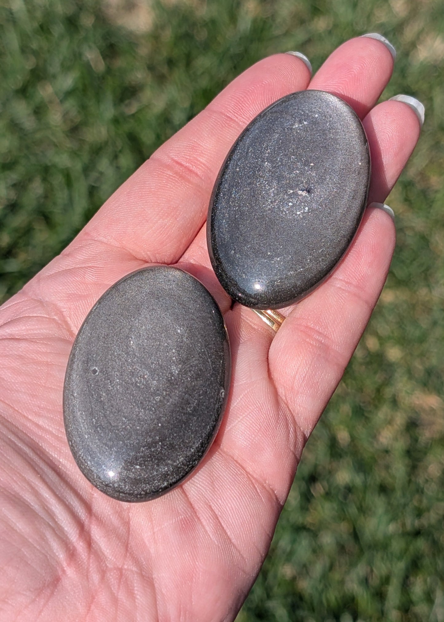 Obsidienne silver sheen - palm stone
