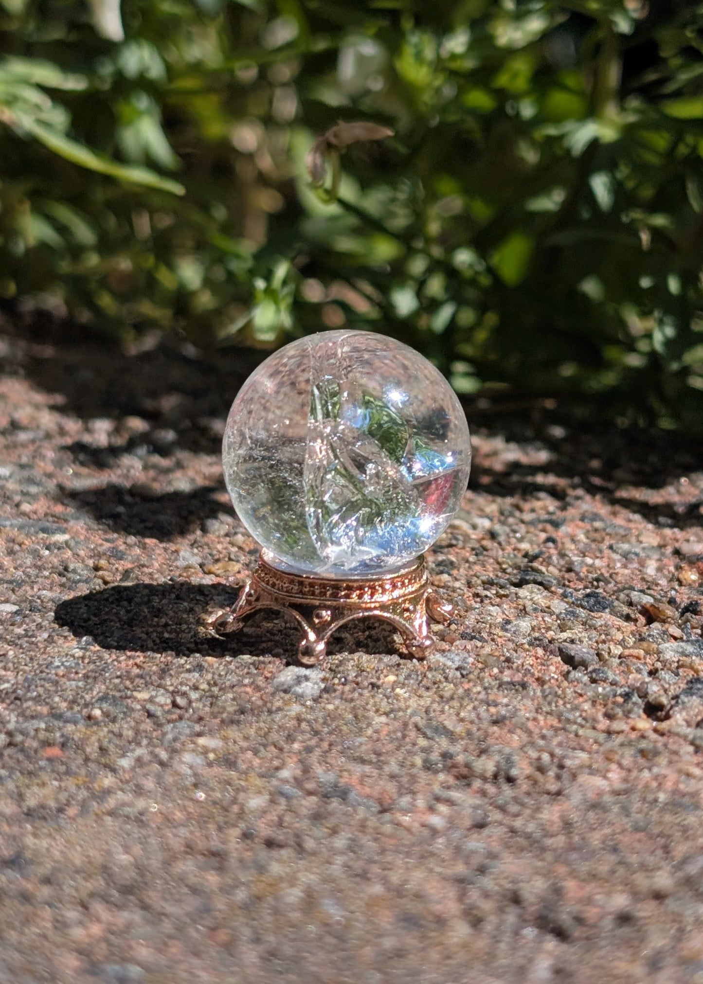 Quartz claire - mini sphère (avec support)
