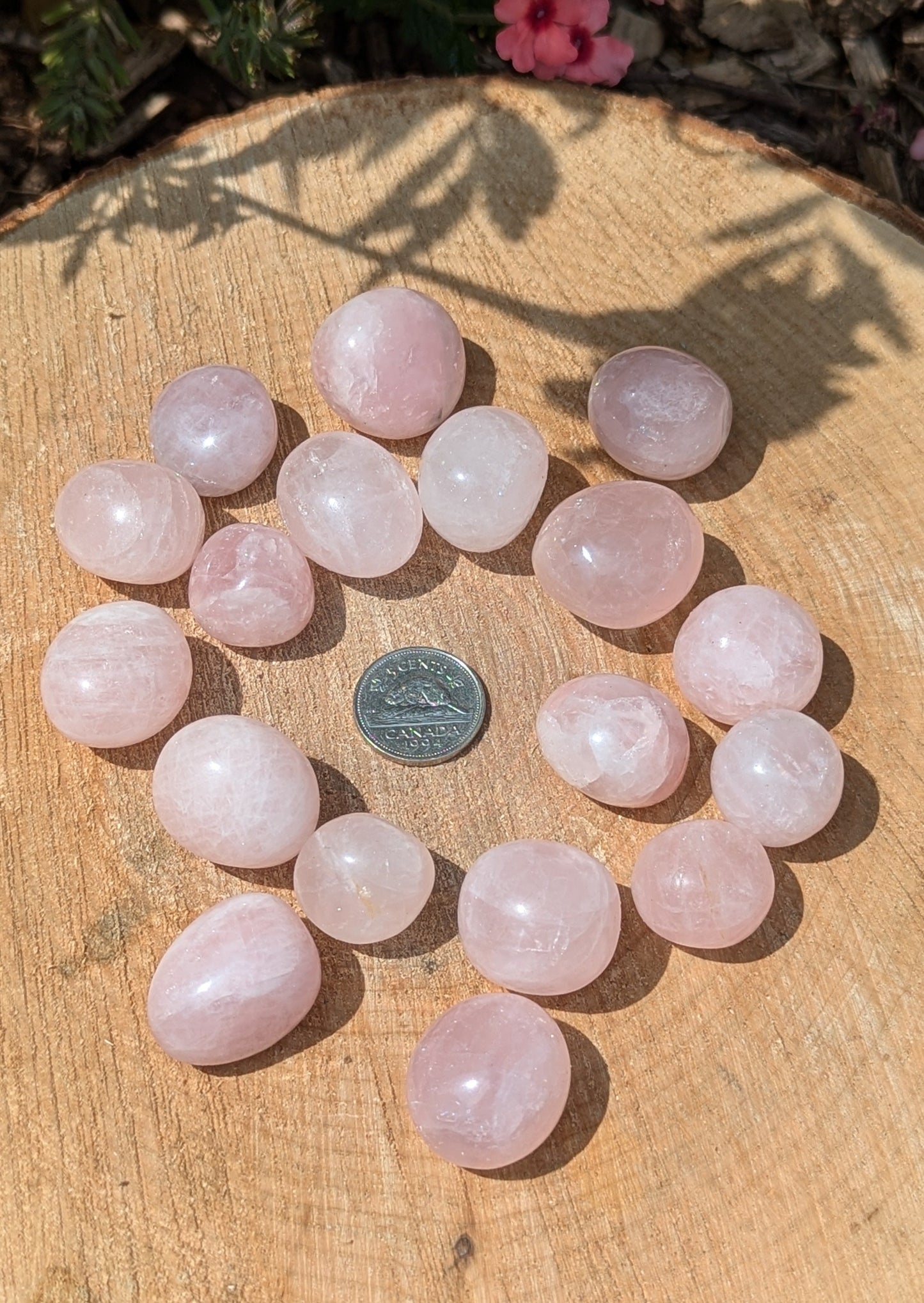 Quartz rose tumbled