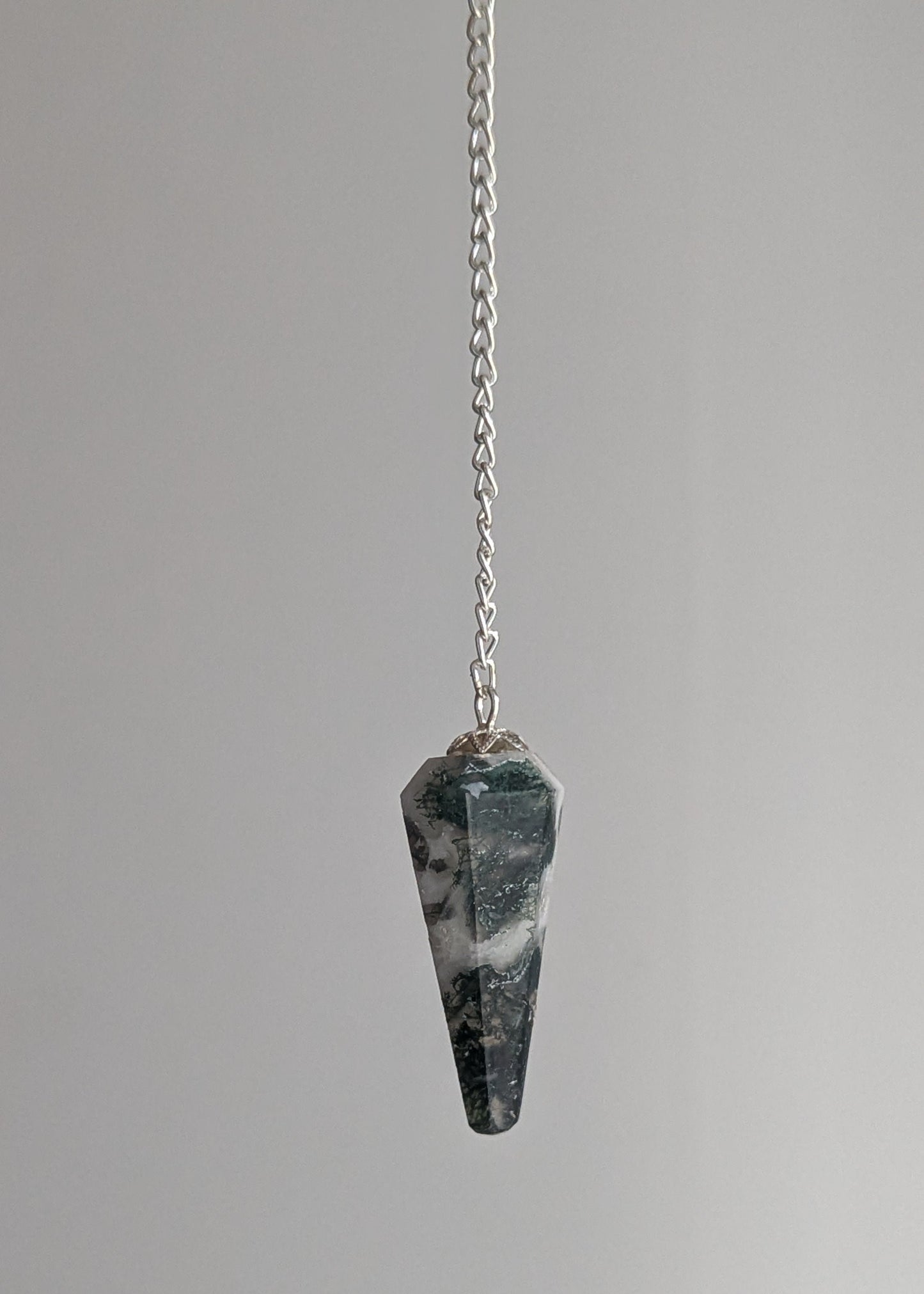 Pendule/ Pendulum Agate arbre à 6 facettes