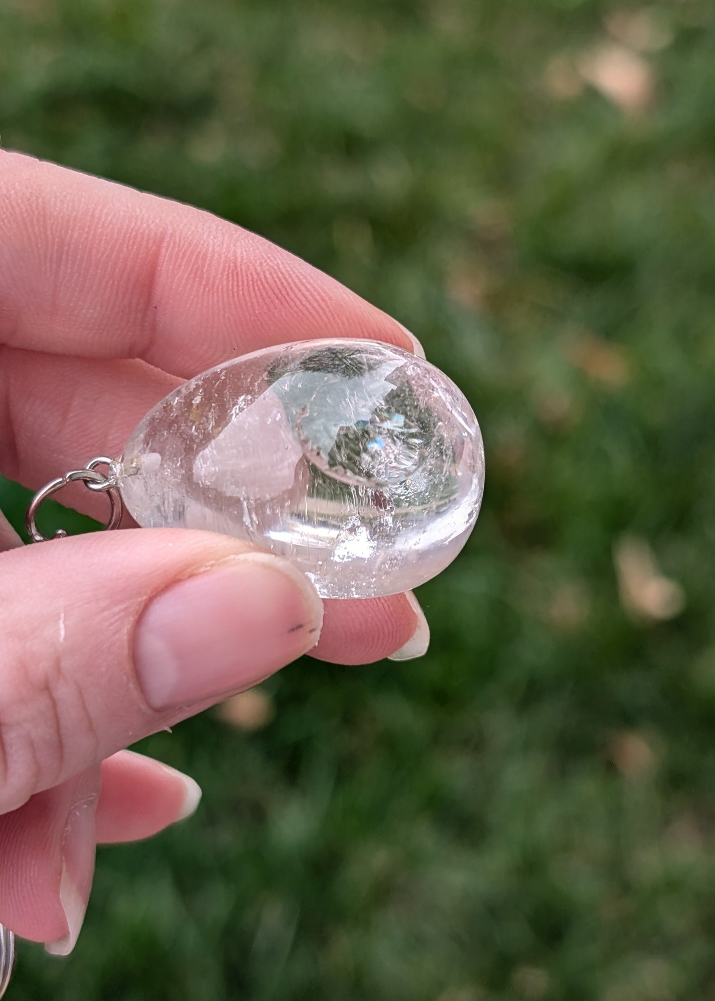 Porte-clé en quartz clair