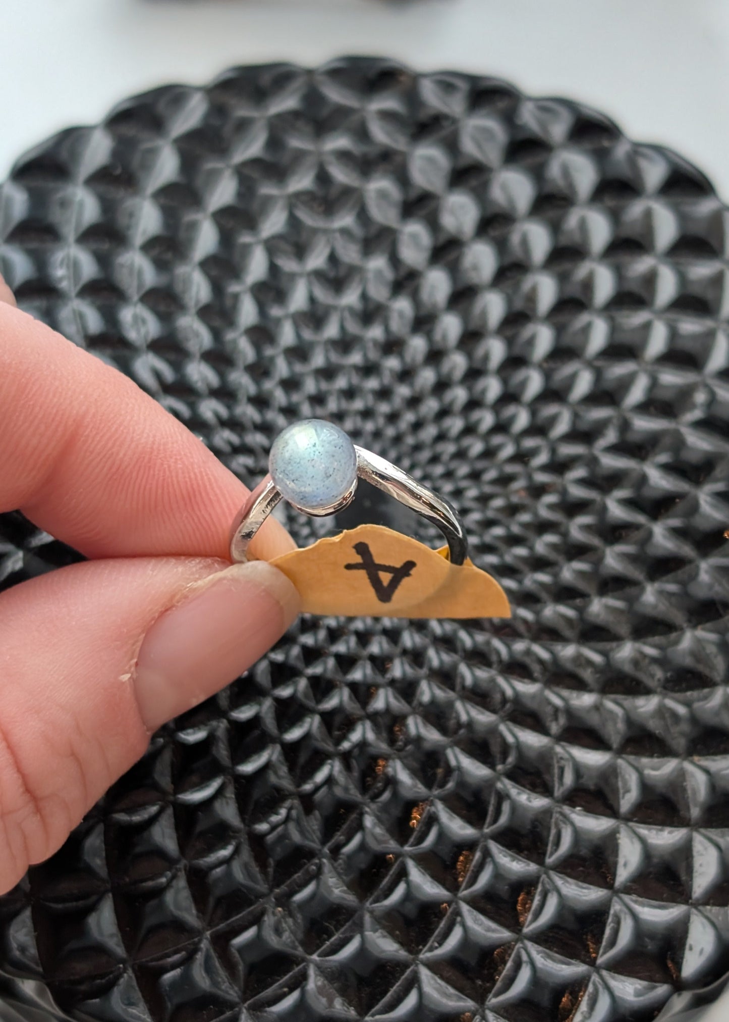 Bague ajustable en Labradorite