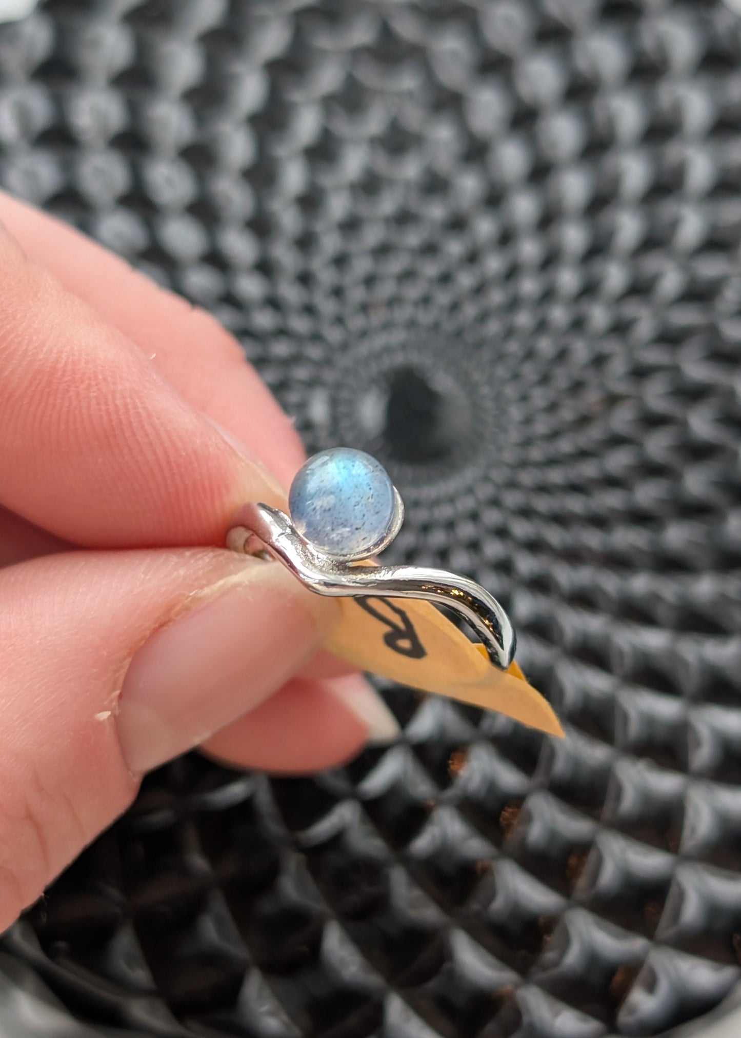 Bague ajustable en Labradorite