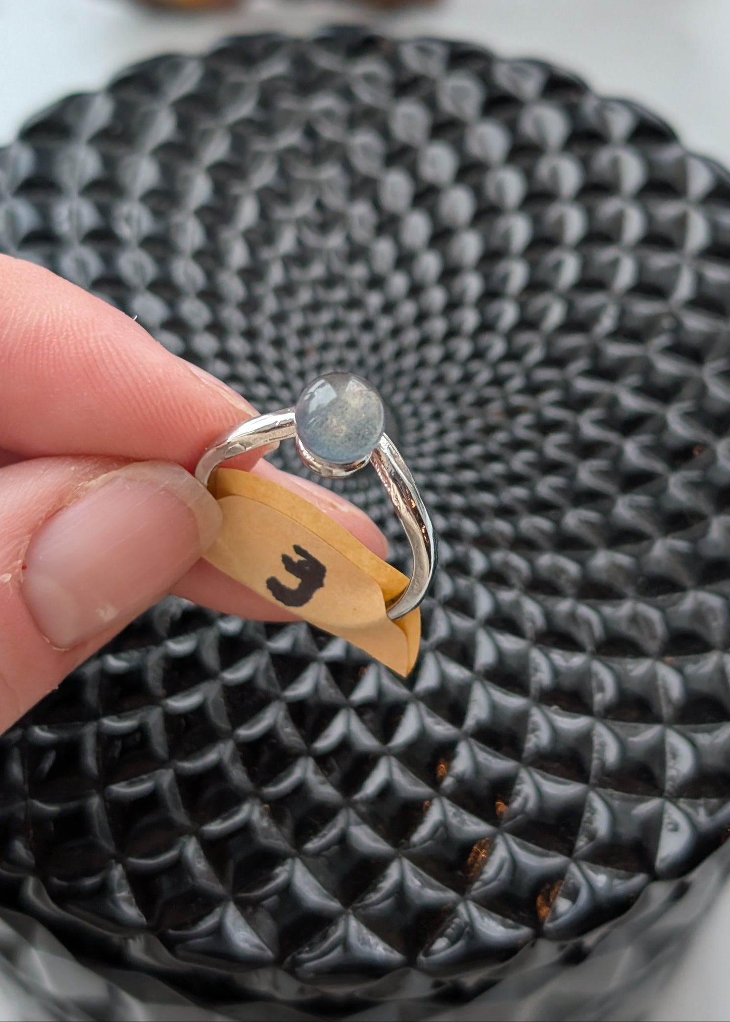 Bague ajustable en Labradorite