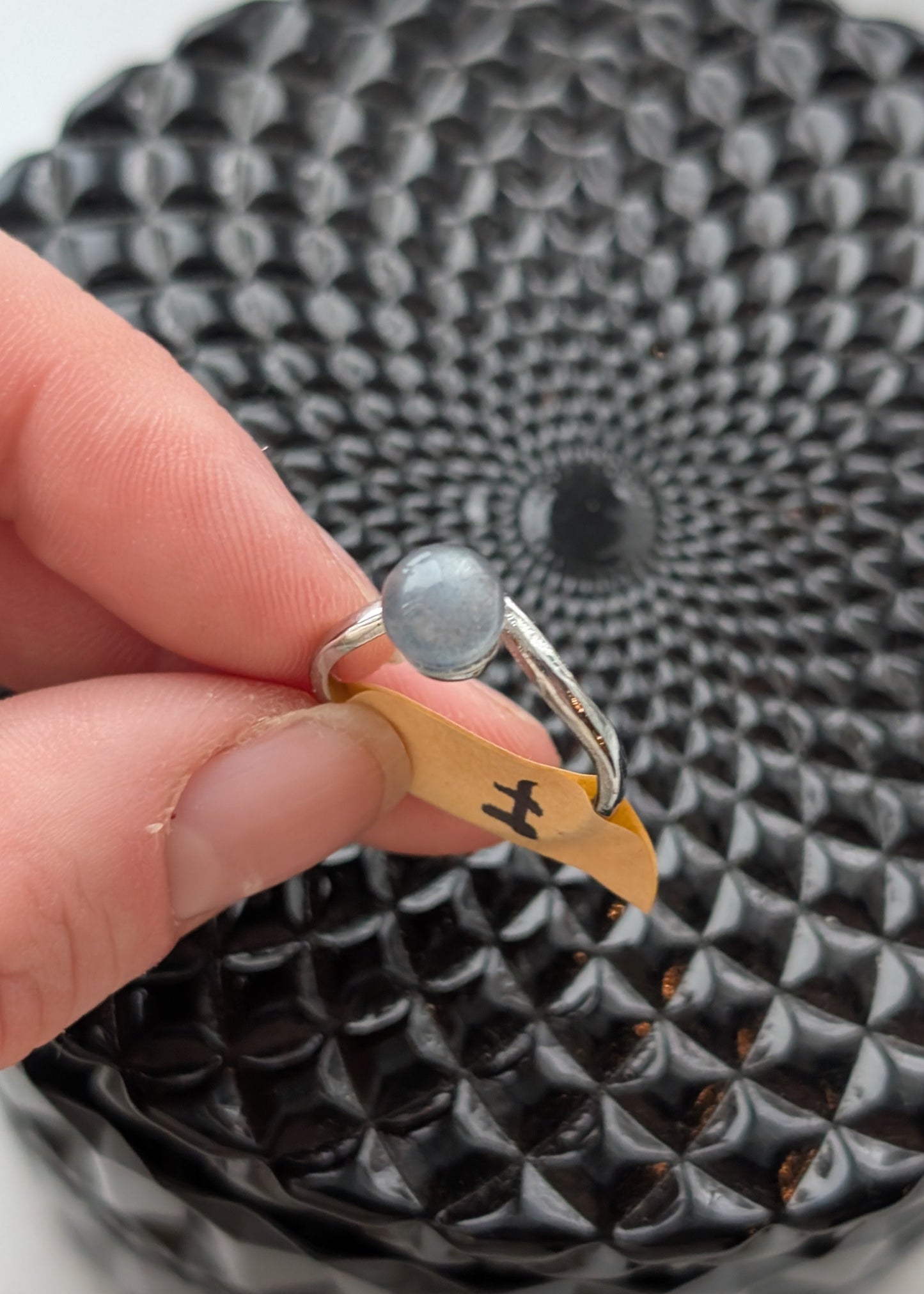 Bague ajustable en Labradorite