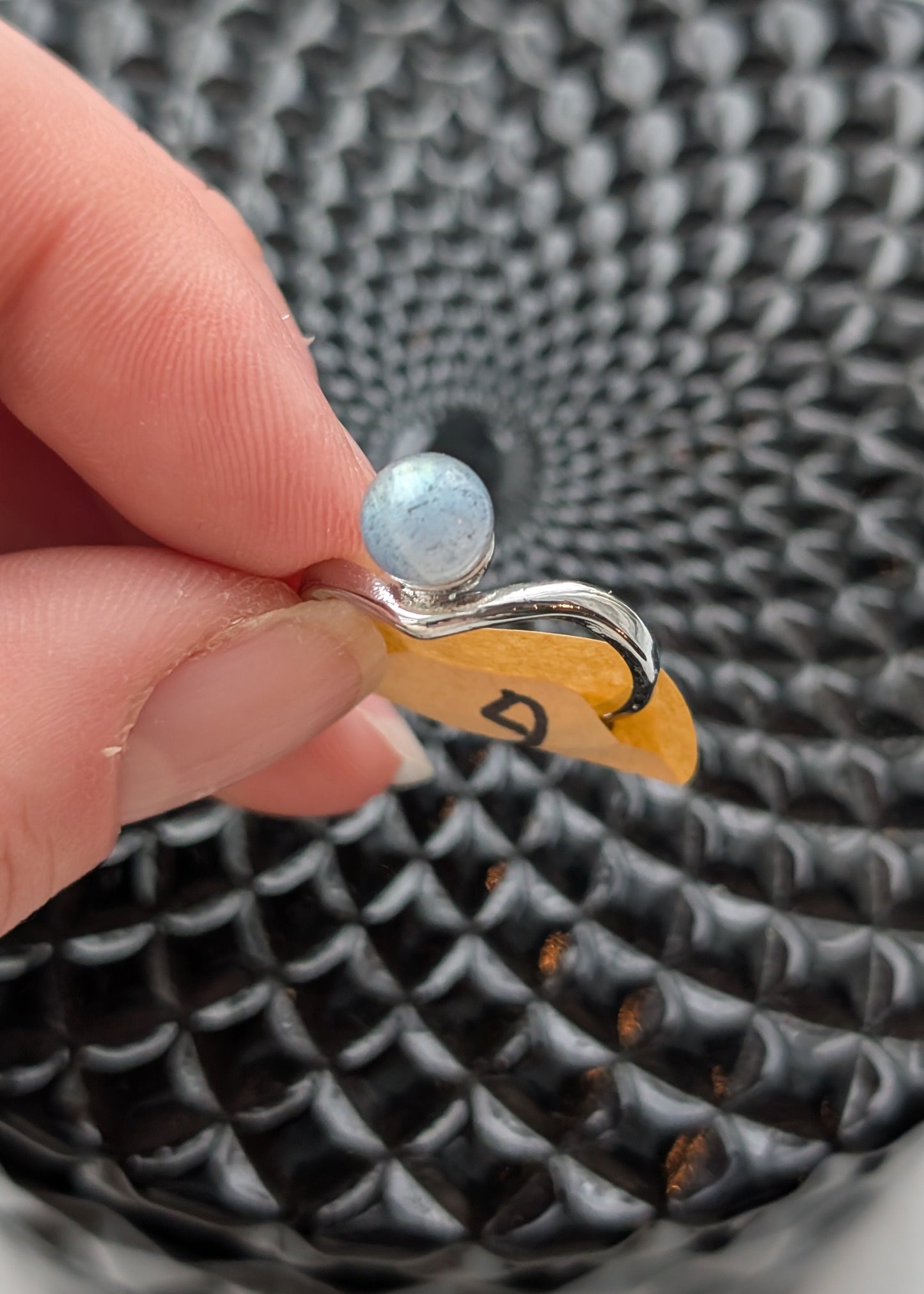 Bague ajustable en Labradorite