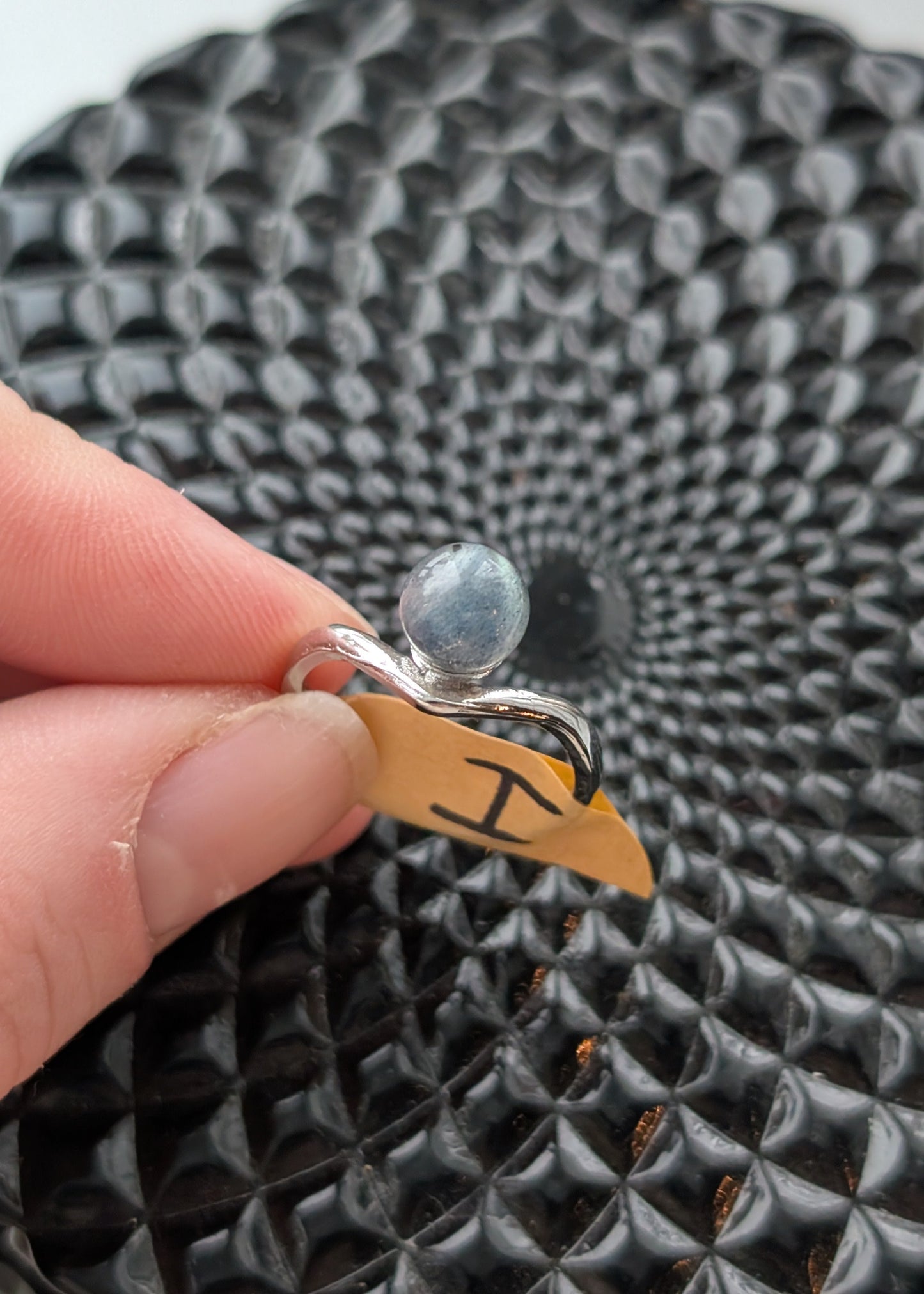Bague ajustable en Labradorite
