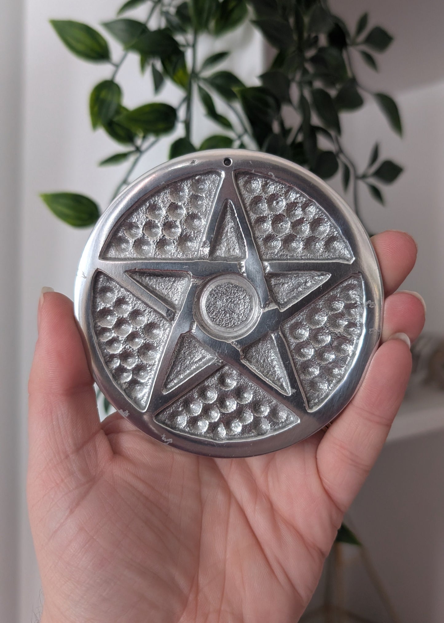 Porte encens pentacle en métal