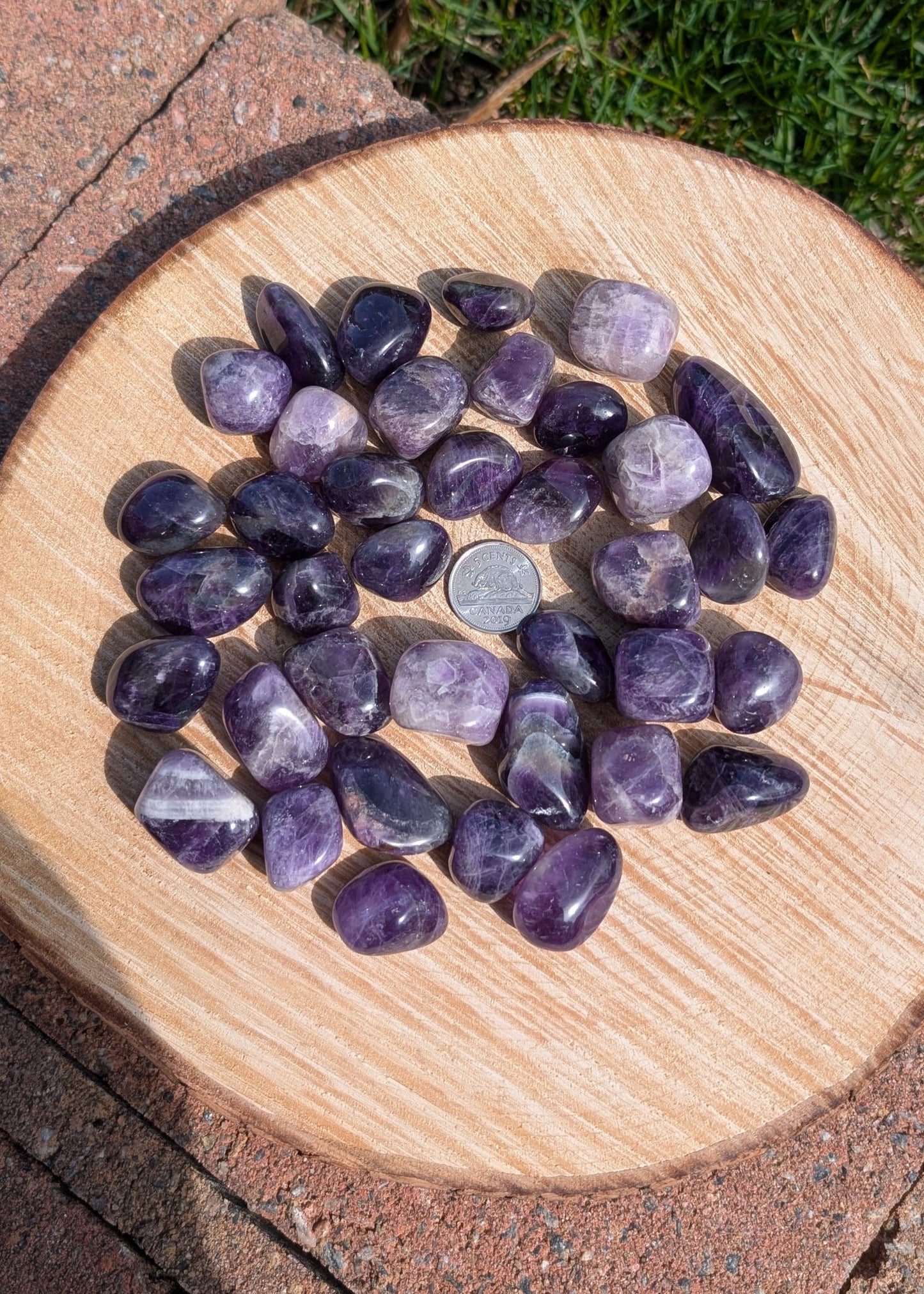 Améthyste chevron tumbled