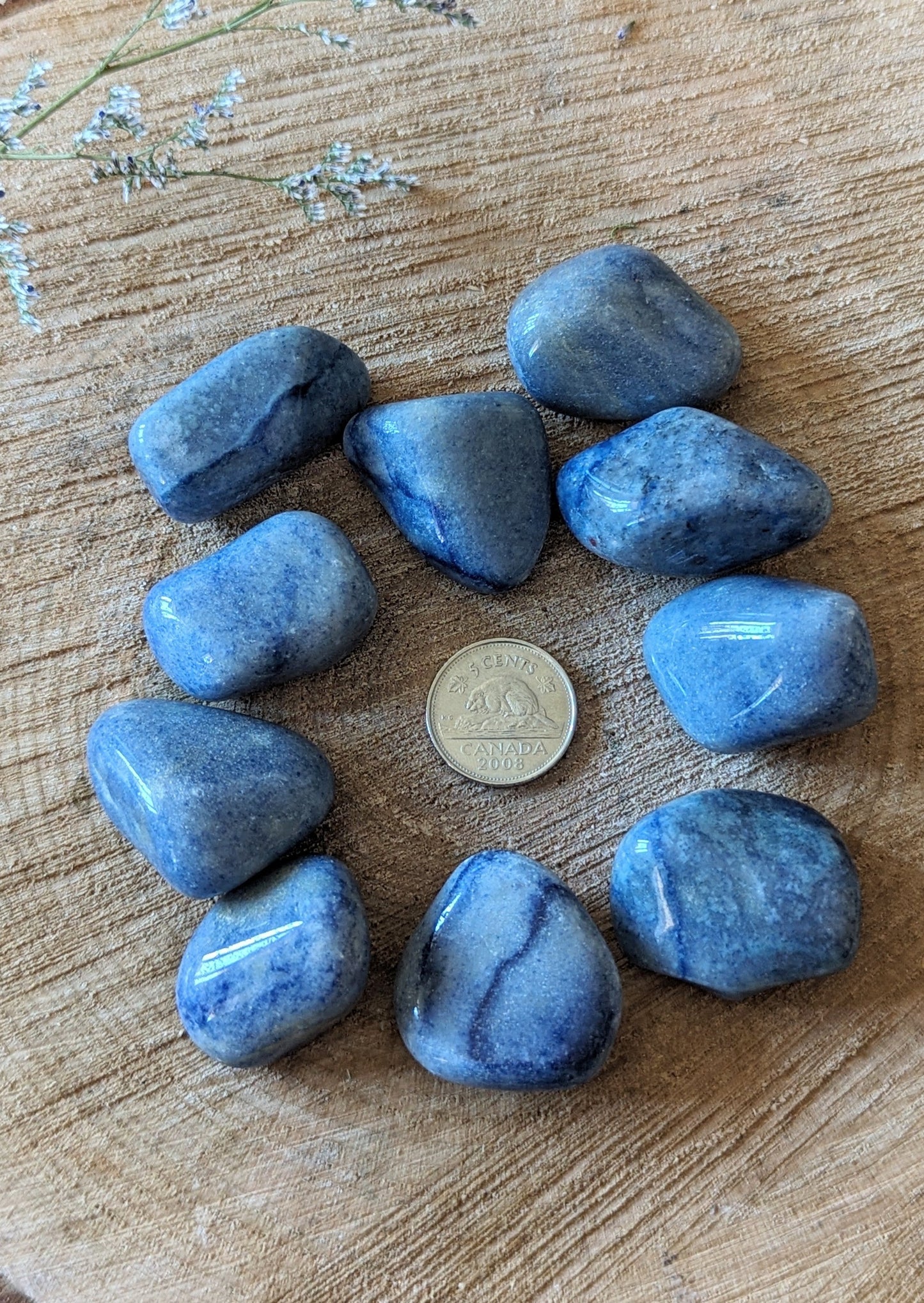 Aventurine bleu tumbled