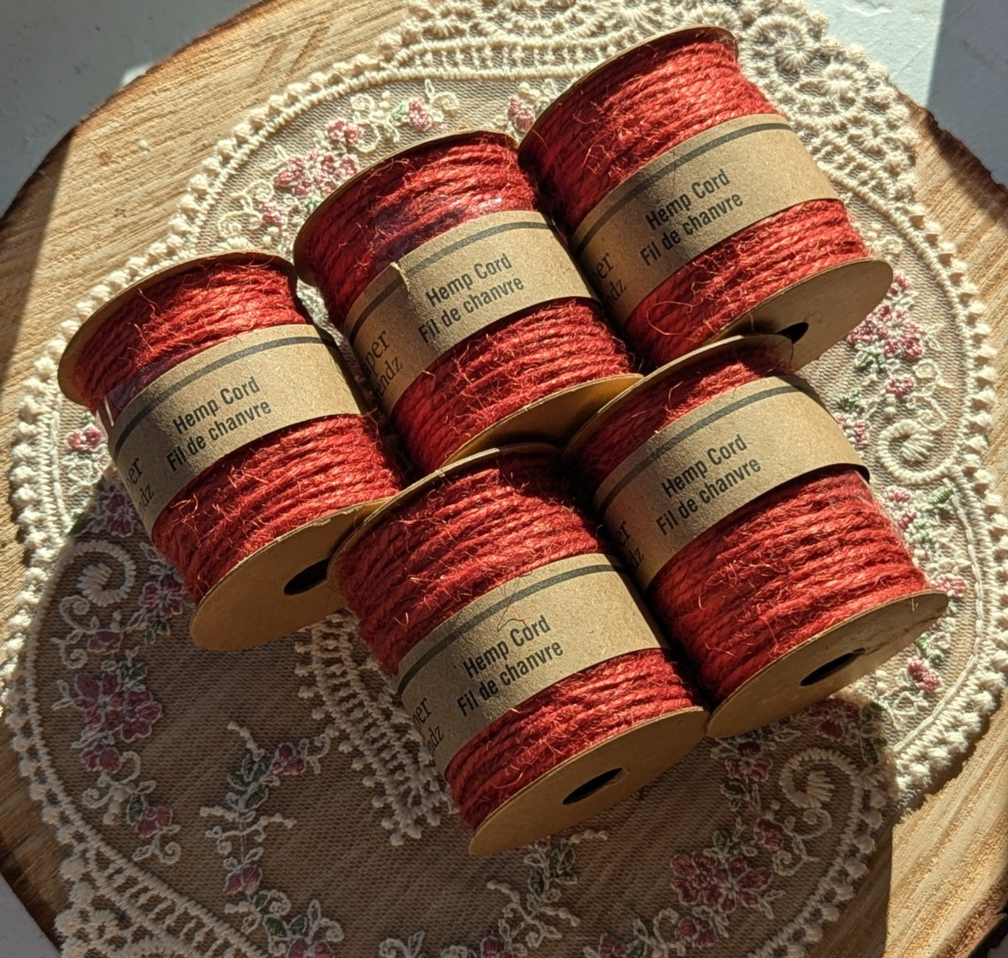 Corde de chanvre rouge (10 mètre)