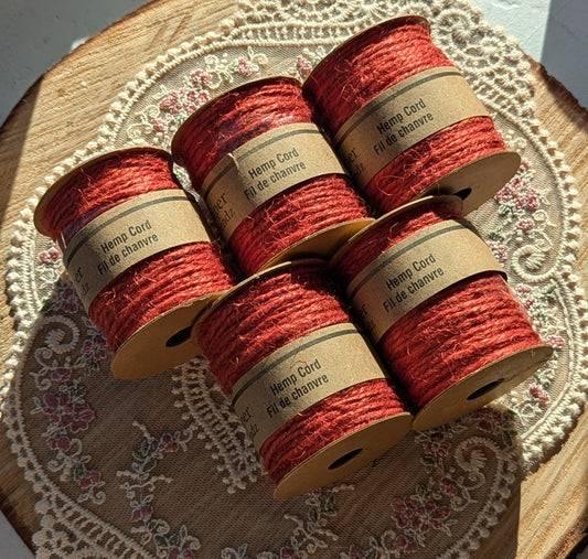 Corde de chanvre rouge (10 mètre)