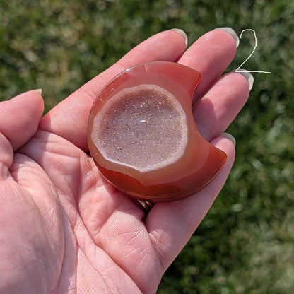 Carnelian (Agate druzy) - Lune