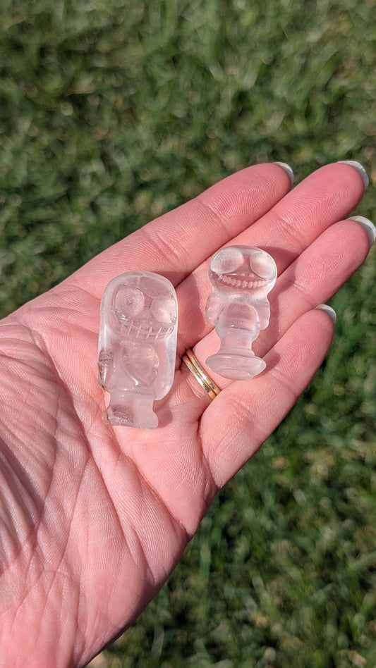 Quartz - DUO Jack & Sally Skellington Crystal Carving Nightmare Before Christmas