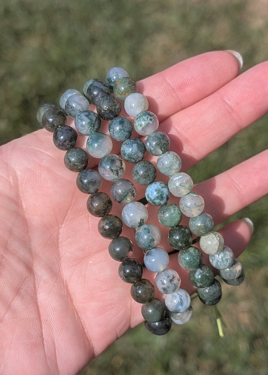 Bracelet agate mousse