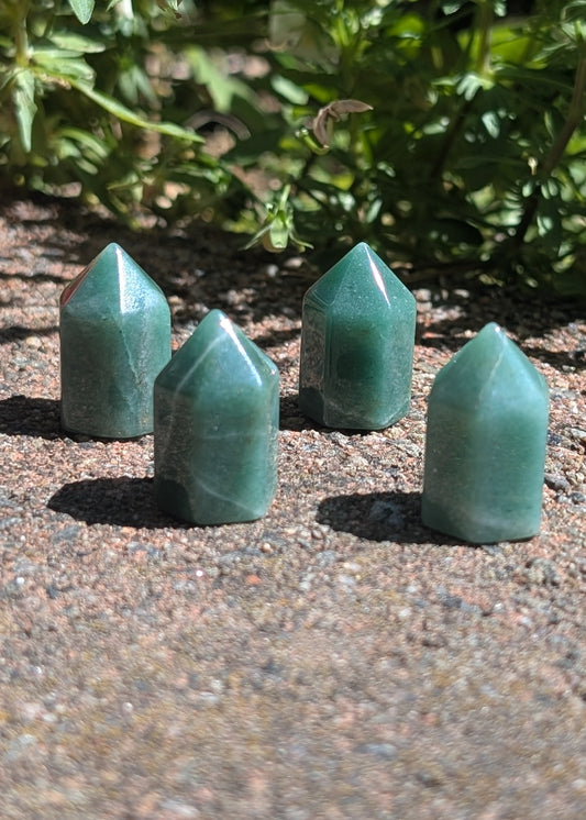 Mini tour en aventurine verte