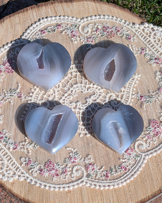 Agate druzy - coeur
