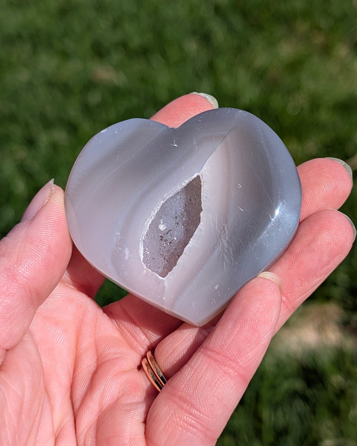Agate druzy - coeur