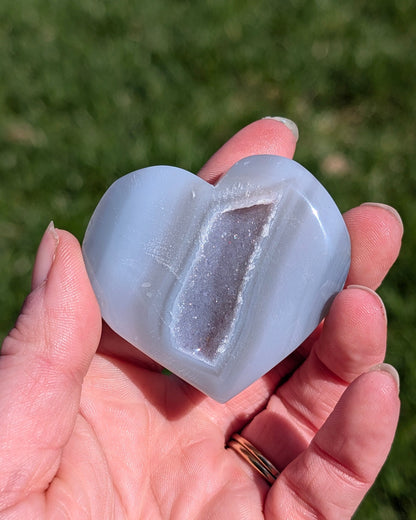 Agate druzy - coeur