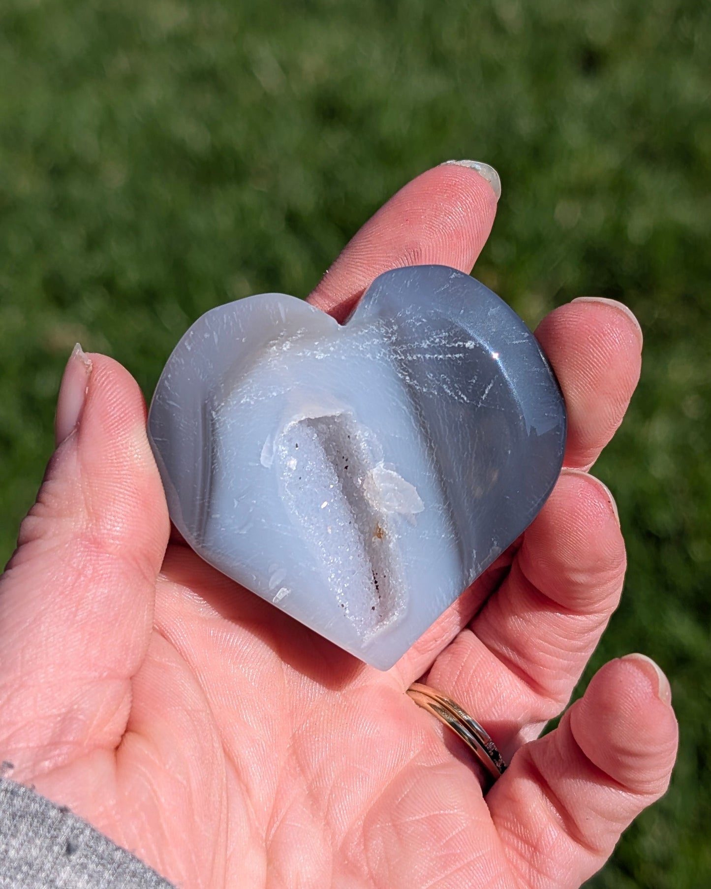 Agate druzy - coeur