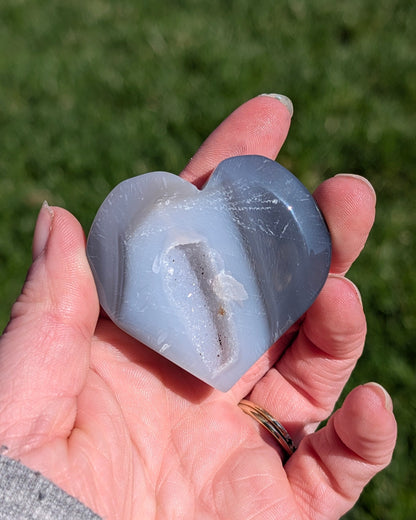 Agate druzy - coeur