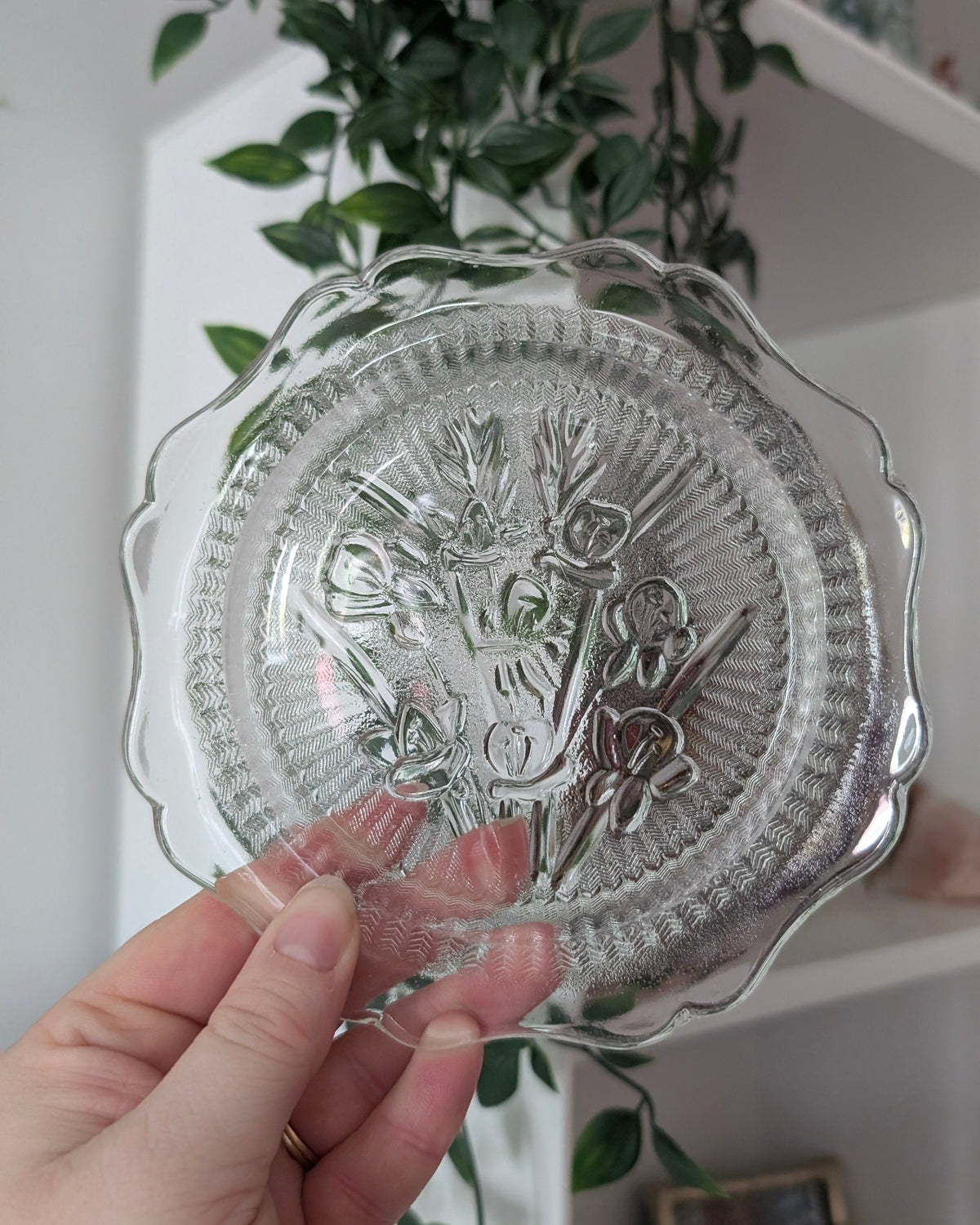 Petite assiette rituel vintage (Verre) - Fleurs
