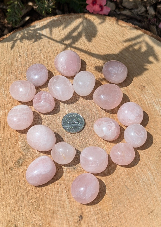 Quartz rose tumbled