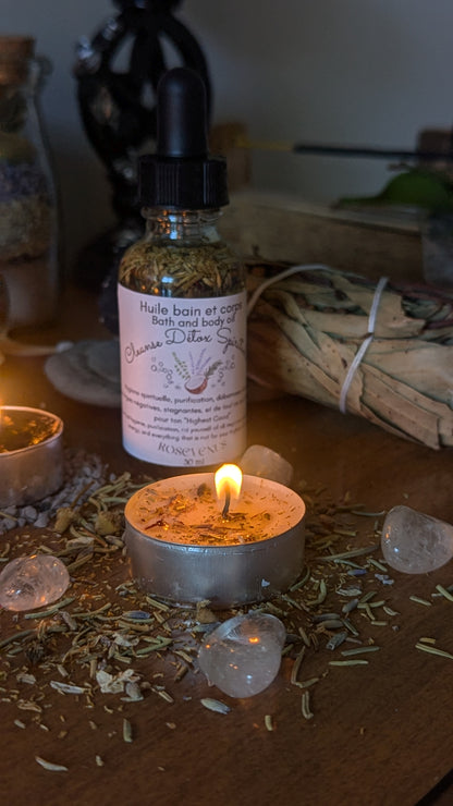 Huile bain et corps - Cleanse Détox spirituelle (Hygiène spirituelle, purification, débarrasse-toi des énergies négatives, stagnantes, et de tout ce qui n’est pas pour ton "Highest Good")