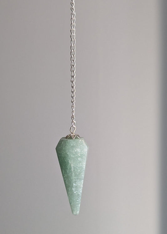 Pendule/ Pendulum Aventurine verte à 6 facettes
