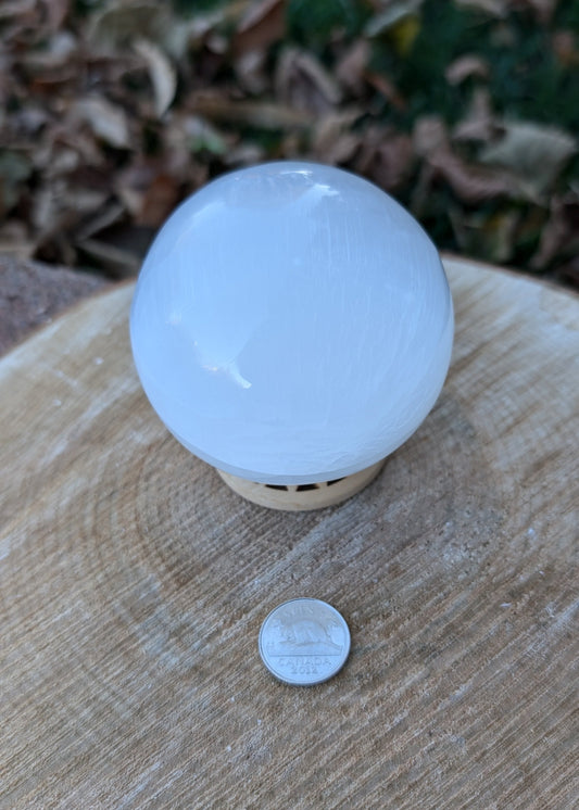 Sphère en sélénite (satin spar)
