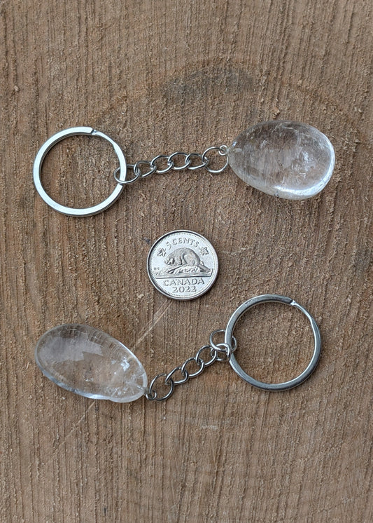 Porte-clé en quartz clair