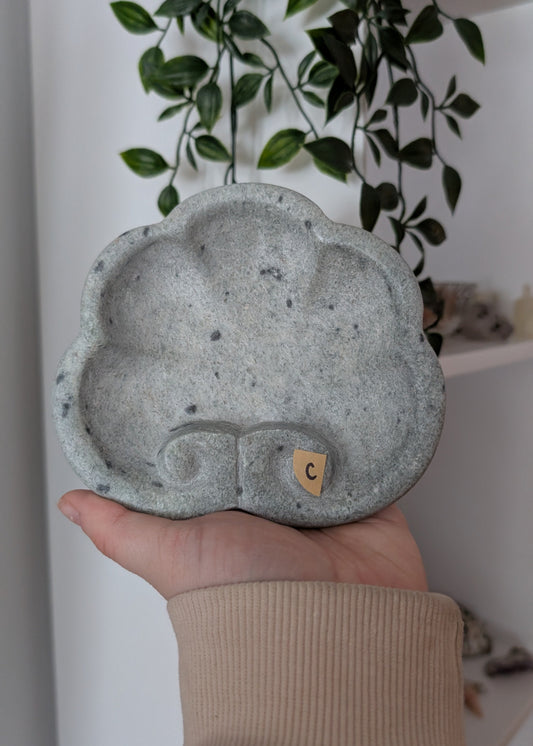 Petite assiette stéatite (Soapstone) - Coquillage