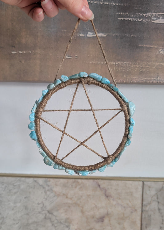 Pentacle talismanique harmonie - Amazonite