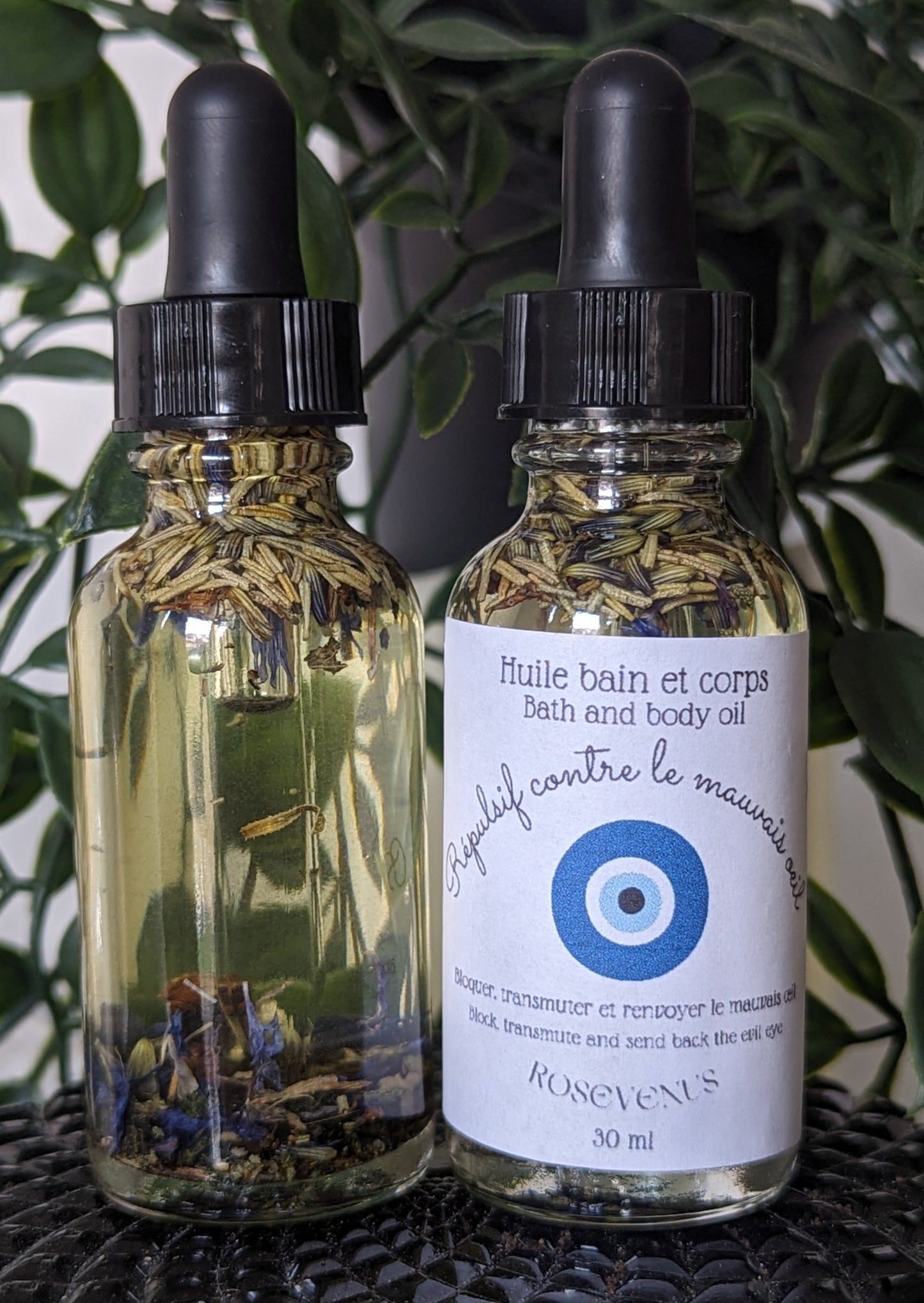 Huile bain et corps - Répulsif contre le mauvais oeil (Bloquer, transmuter et renvoyer le mauvais œil)